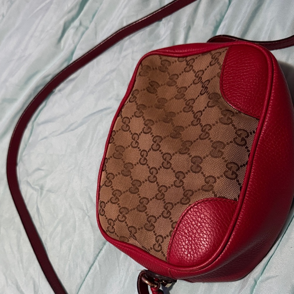 Gucci Red and Brown Crossbody Bag